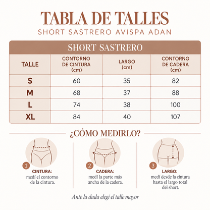 PROMO 2X1 | Short Sastrero Cintura de Avispa + Body Reductor de REGALO